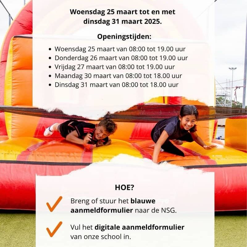 Aanmelden?
Dat kan tijdens de centrale aanmeldweek van 25 t/m 31 maart 2026. Je brengt of stuurt het&hellip;